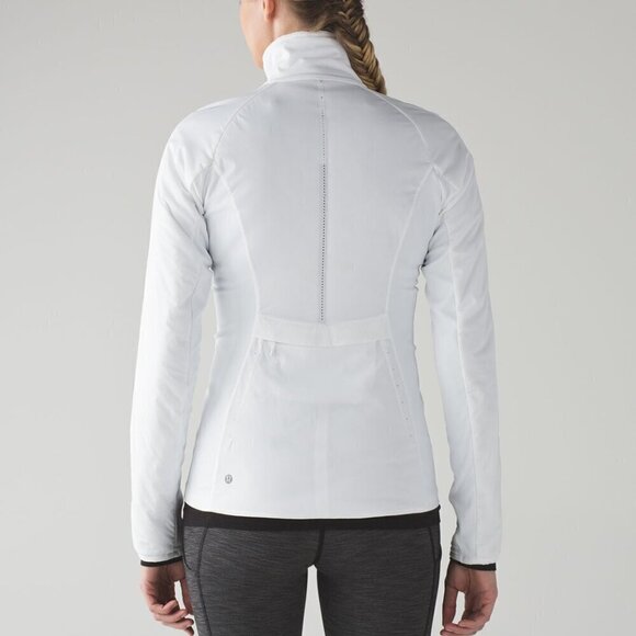 Lululemon Run For Cold Jacket- White Primaloft Lightweight Winter Jacket - Picture 3 of 14